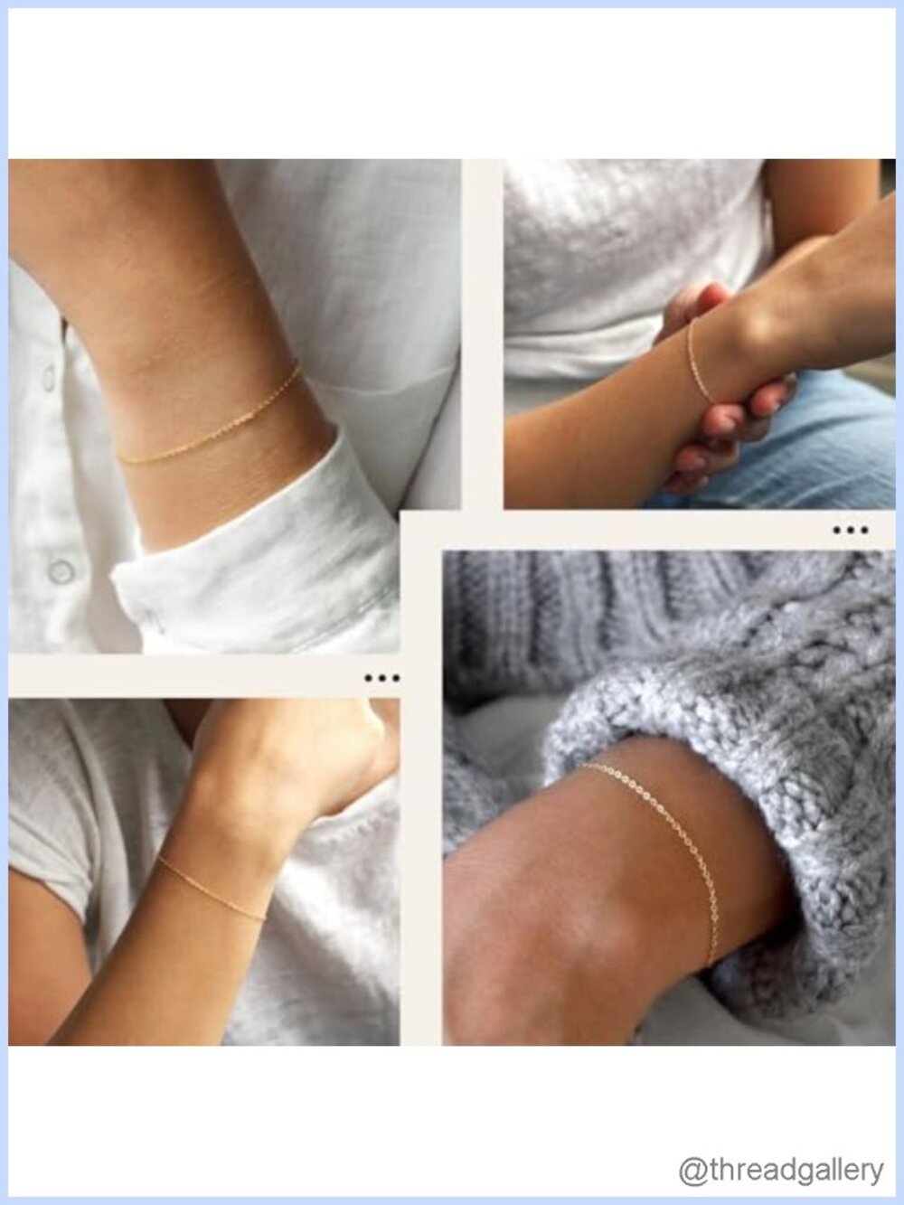 925 Sterling Silver 14K Gold Plated Adjustable Chain Bracelet for Women - Picture 3 of 6
